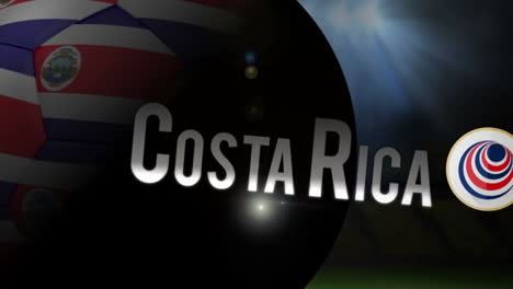 costa rica world cup 2014 animation with football