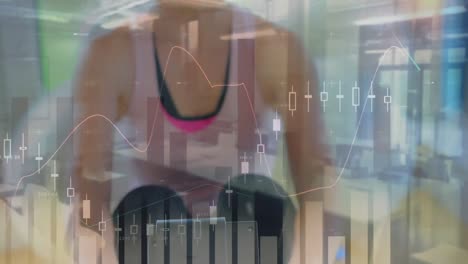 Animation-Von-Statistiken-über-Fitte-Frauen-Beim-Training