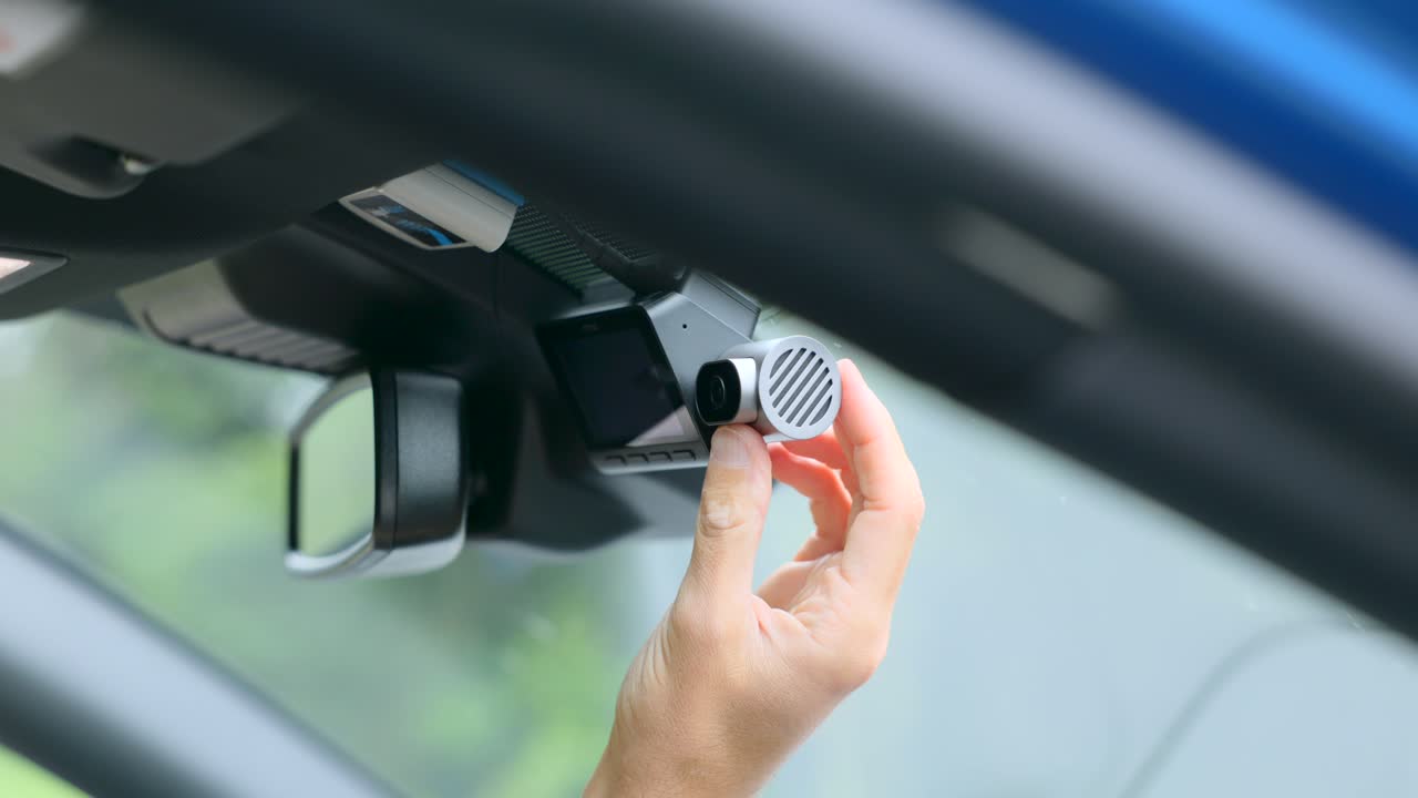 70mai Dash Cam Installed Inside A Car - Close Up