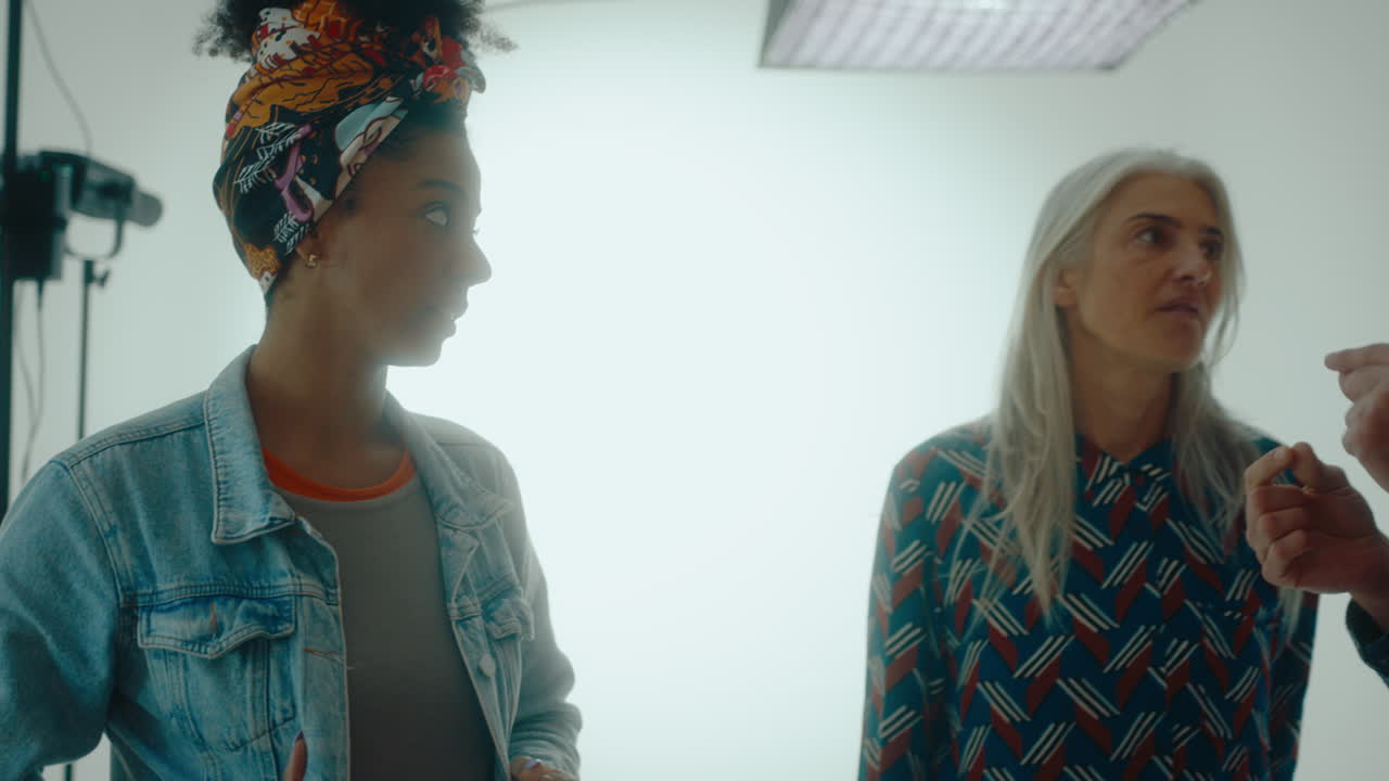 Photo Shoot Discussion in a Studio