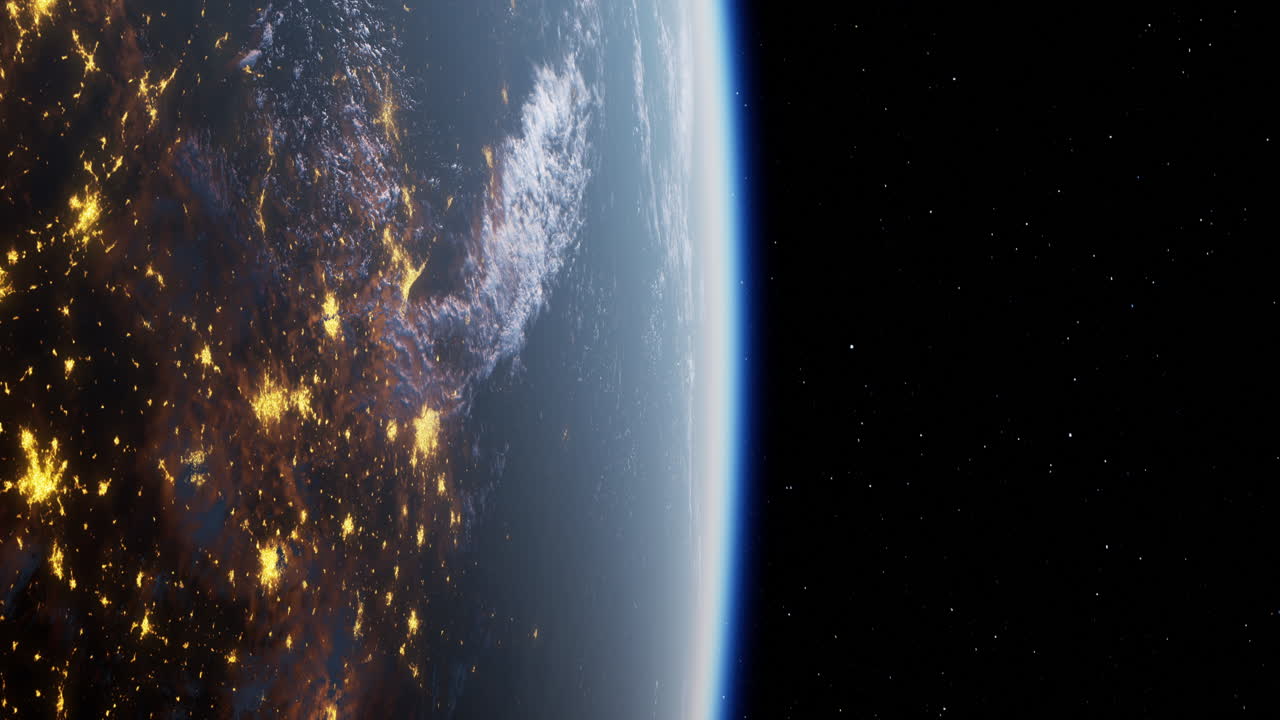 Earth from space at night