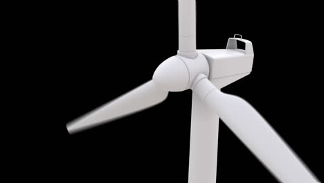 close-up view of a 3d model of a wind turbine