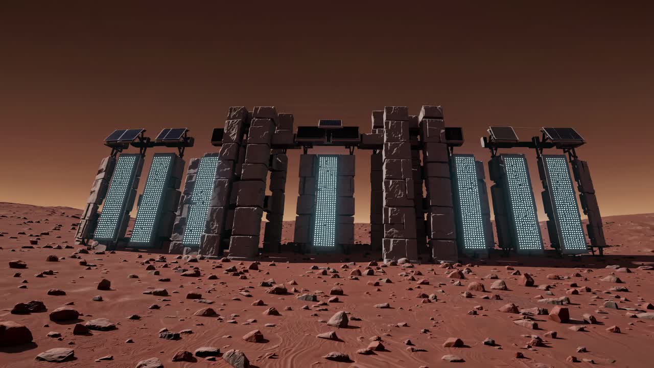 Martian Monument with LED Displays