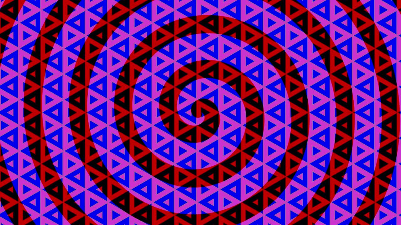 4K video model stroboscopic and hypnotic effect, in 16: 9 video format.