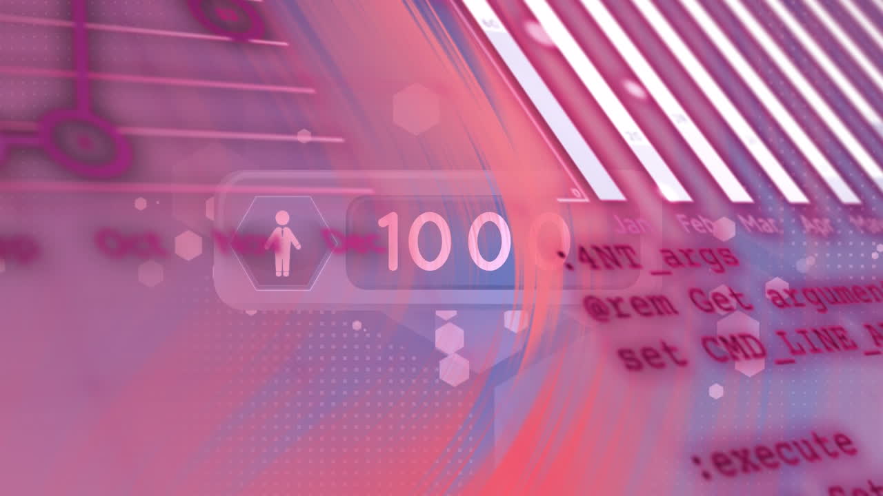 빛나는 텍스트의 애니메이션이 원으로 움직이는 휴일