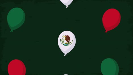 mexican celebration animation with balloons helium