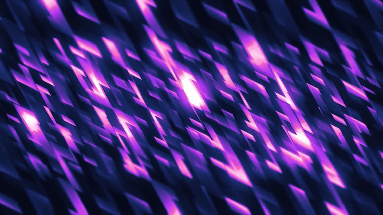 Abstract Geometric Pattern with Purple and Blue Lights