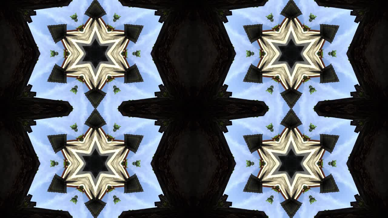 reflexión caleidoscopio de fondo en 4k