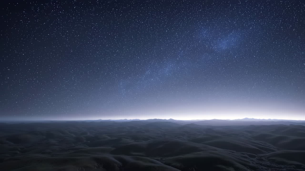 Starry Night Over Alien Desert