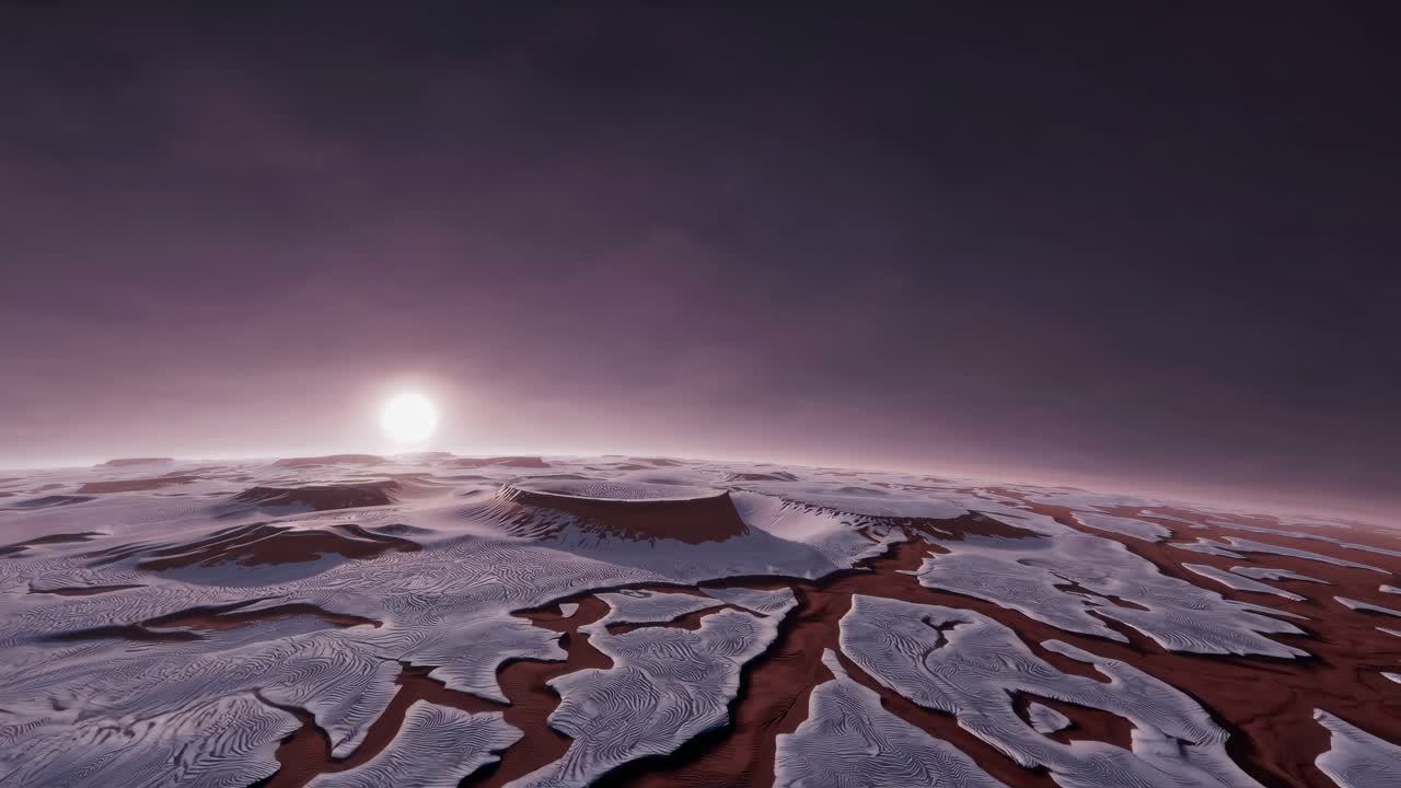 Snowy Martian Landscape