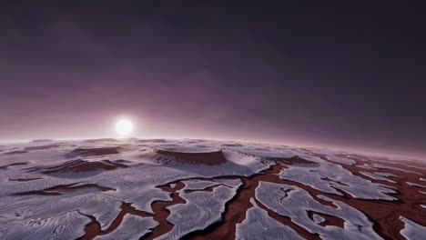 paisaje nevado de marte