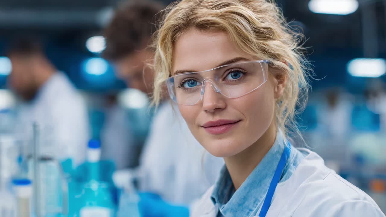 A dedicated scientist in a laboratory meticulously working with advanced equipment, showcasing the crucial role of women in STEM fields and scientific research