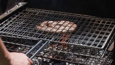 barbecue or braai sausage over the grill