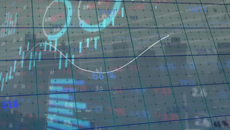 Animation-Der-Datenverarbeitung-über-Dem-Stadtbild