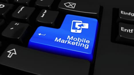 mobile marketing button on keyboard