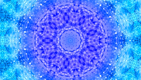 fondo en bucle de estilo low poly abstracto. animación 3d sin costuras en 4k. colores de gradiente modernos. superficie azul low poly con geometría circular v1