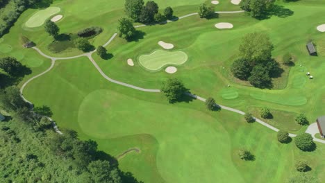 aerial view of an austrian golf resort in the scenic mondsee region, offering serene luxury