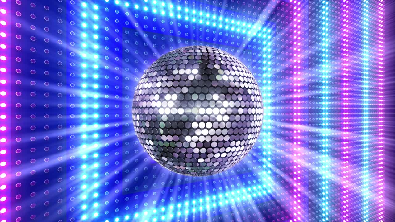 Mirror Ball Disco Lights Club Dance Party Glitter Background