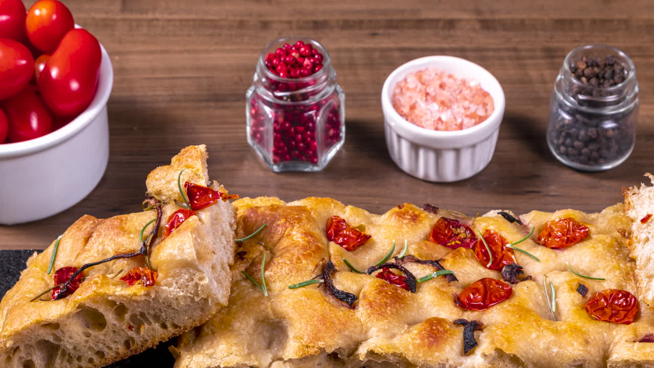 домашний итальянский плоский хлеб - фокачча конторта