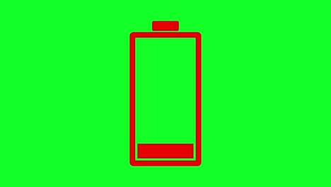 low battery smartphone isolated on green background