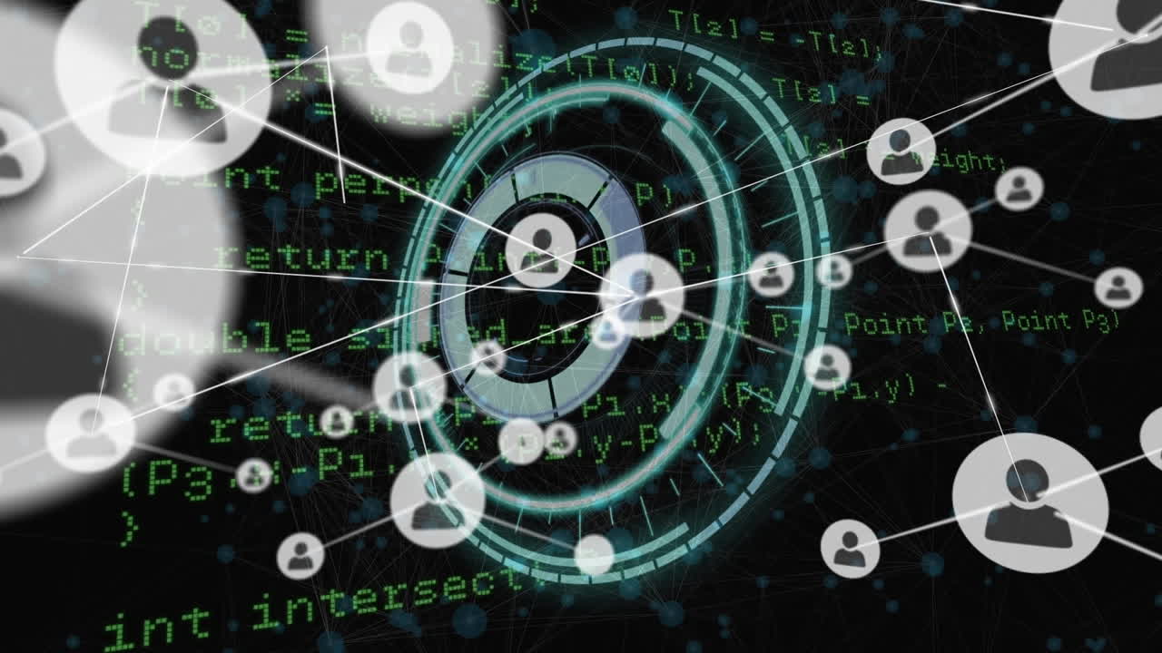 animación de la red de conexiones a través del procesamiento de datos