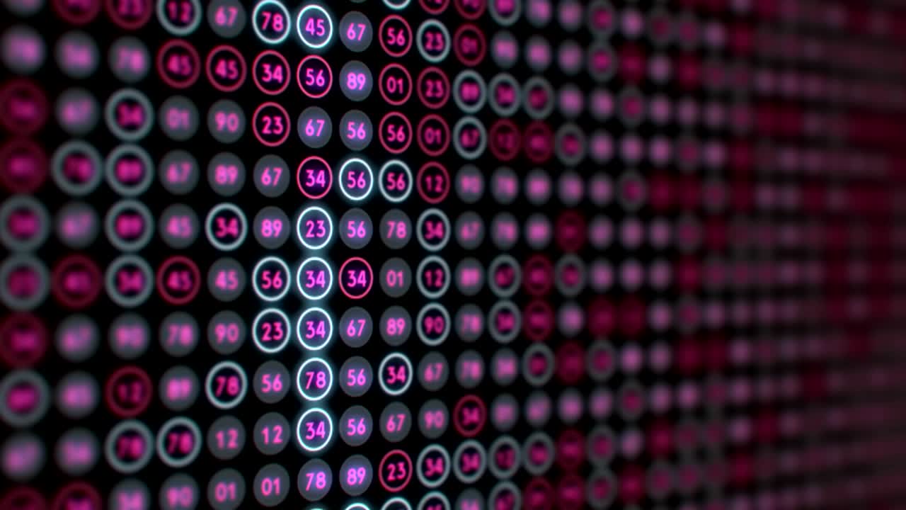 Random double digit numbers in a grid.