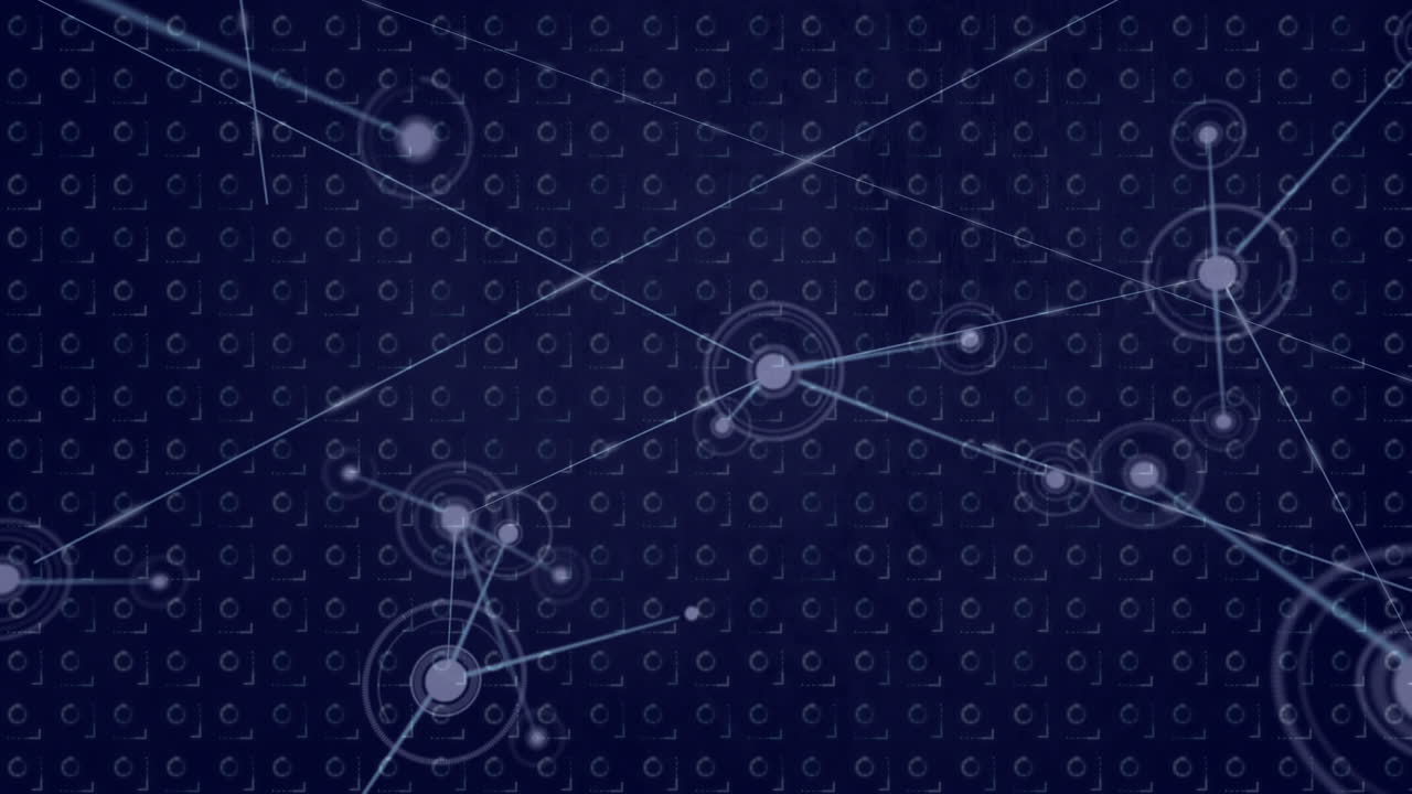 animación de la red de conexiones con iconos sobre la red de conexiones red y cadena de adn