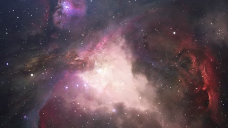 viaje hacia una nebulosa en el espacio vacío