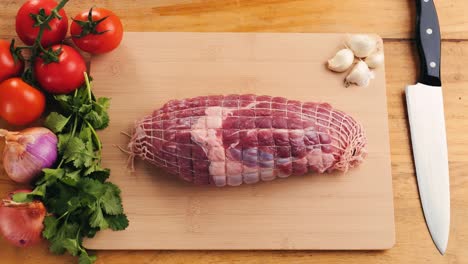 preparing a pork roast