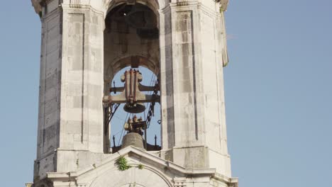 zoom in clock tower, from down to up