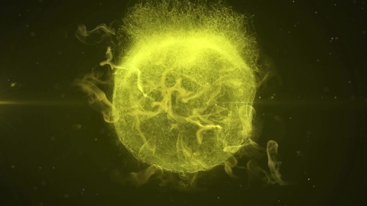 Animatie van lichtvlekken en sporen op een zwarte achtergrond