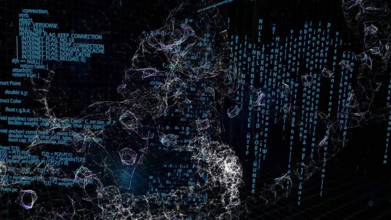 3D relief with coding background