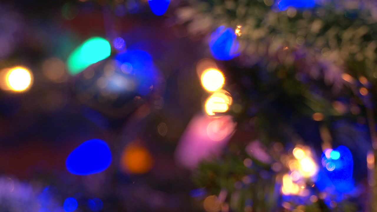 adornos de árbol de navidad cambio de enfoque 4k uhd