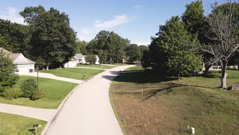 summer day in the suburbs in the midwest