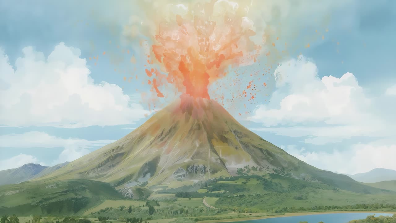 Volcano Eruption Landscape