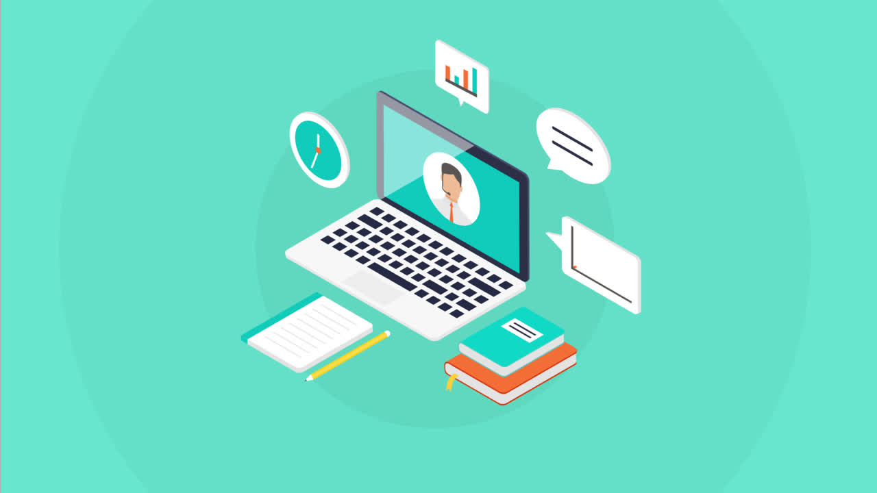 모션 그래픽 크리에이티브 이소메트릭 웨비나 디자인