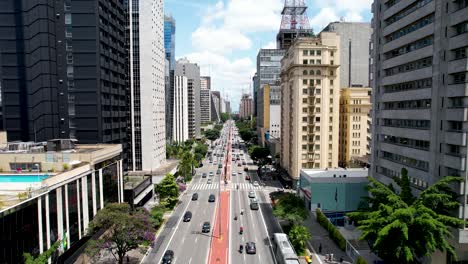 top down view of paulista avenue at downtown sao paulo brazil