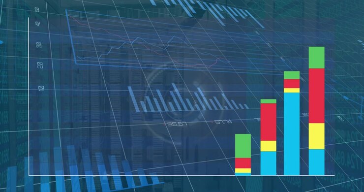 Animated Stacked Bar Chart Showing Financial Data Trends