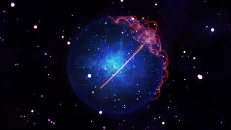 video generado digitalmente de la galaxia