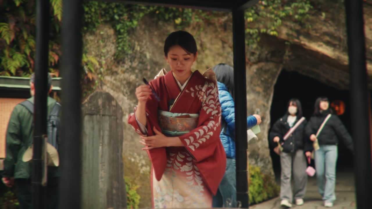 Woman in Kimono with Incense