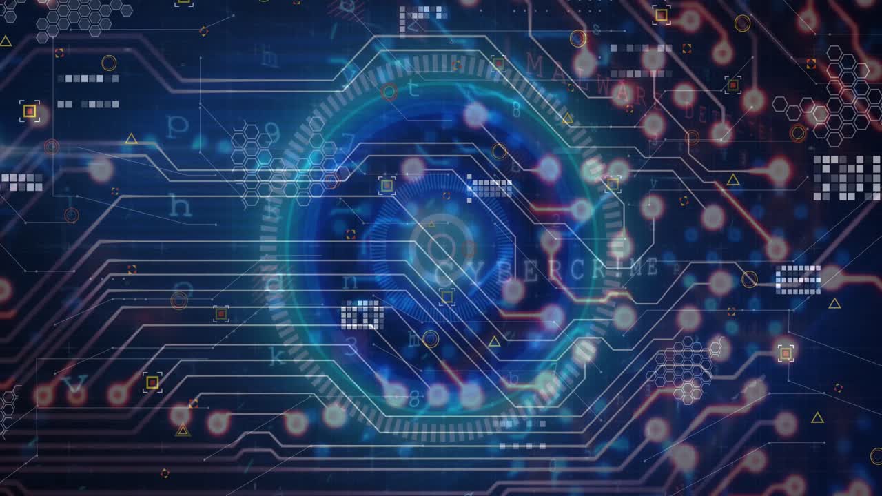 연결 네트워크를 통해 데이터 처리의 애니메이션