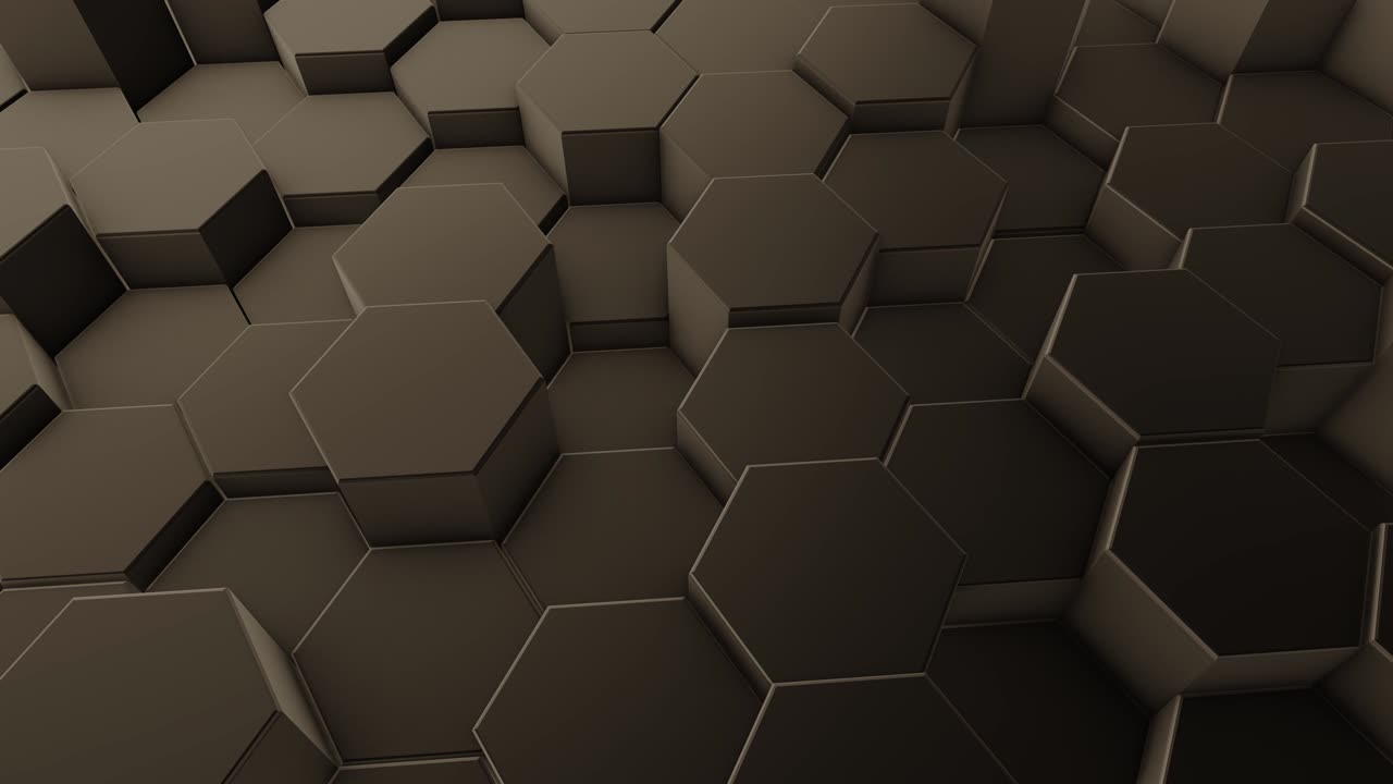 абстрактный золотой шестиугольный фон (loopable)