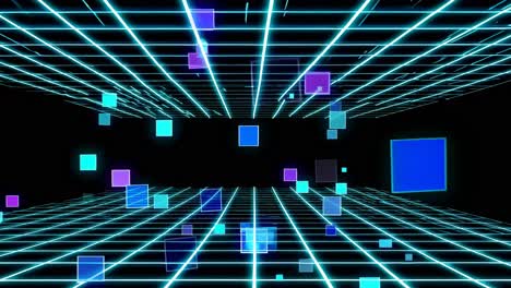el fondo de la cuadrícula retro cyberpunk