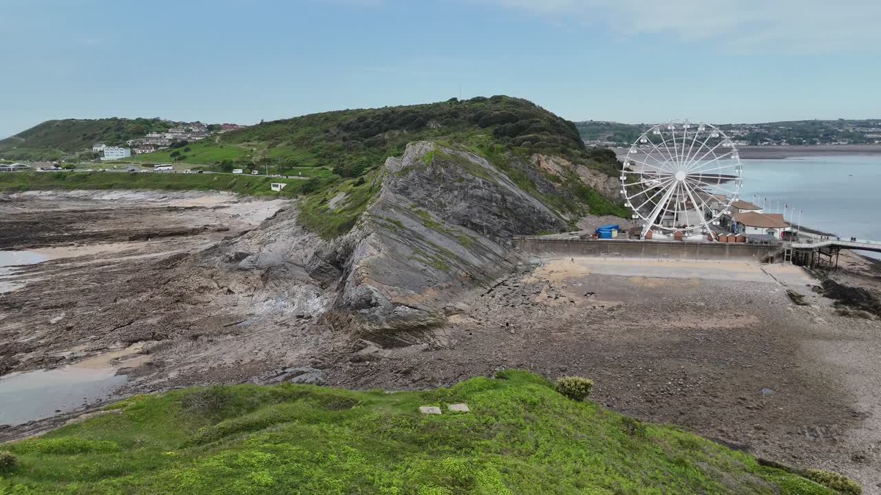 Stunning Coastal Landscape with Ferris Wheel