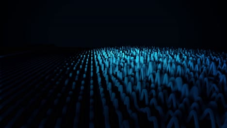 abstract 3d render with blue gradient and geometric shapes