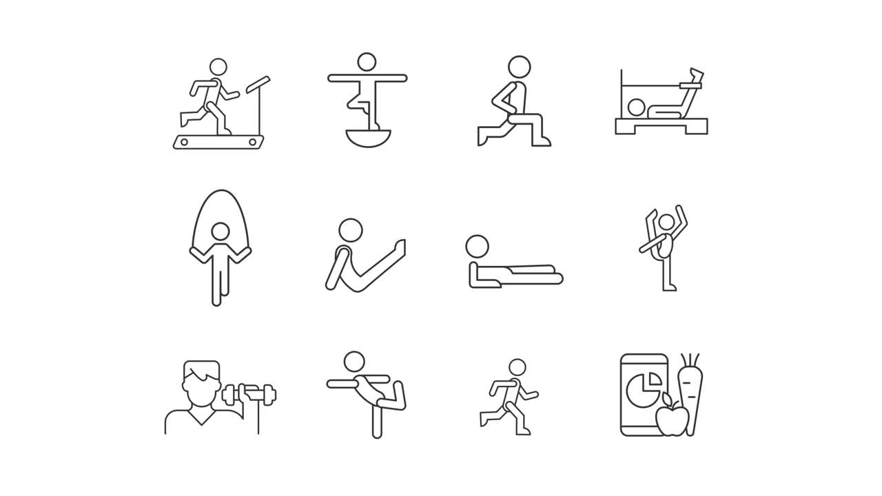 Fitness and Exercise Icons