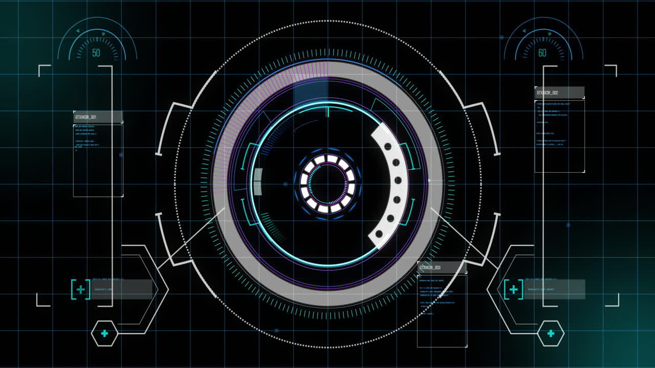 анимация сканирования масштаба над обработкой данных