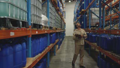 male worker in a warehouse