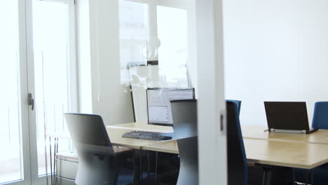 office room with computer and no business people