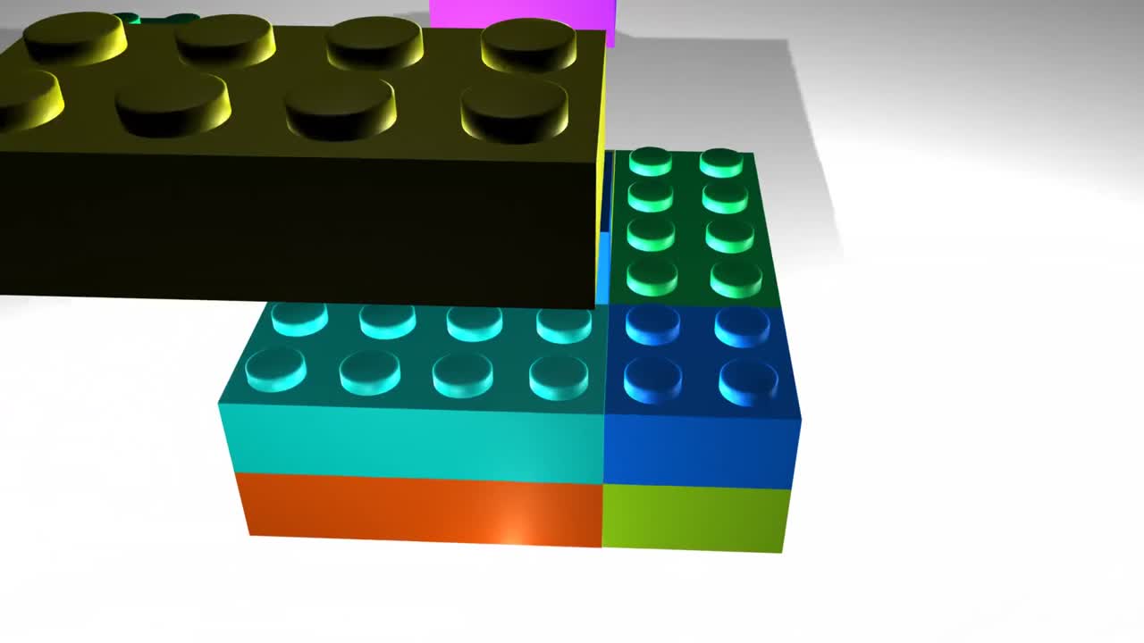 bloques de construcción que se unen